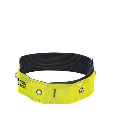 Reflektierendes Armband mit 4 roten LEDs und Blinkfunktion