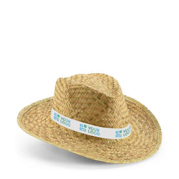 Naturstrohhut mit personalisiertem Sublimationsband