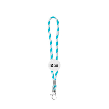 Langer Schlüsselanhänger im Lanyard-Stil, verstellbar mit Karabiner Ansicht mit Druckbereich