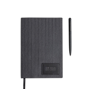 Notizbuch aus PU-Leder mit Metallstift, A5, blanko Seiten
