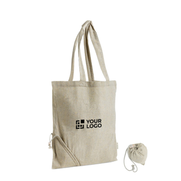 Faltbare Tasche aus recycelter Baumwolle Mélange 150 g/m²