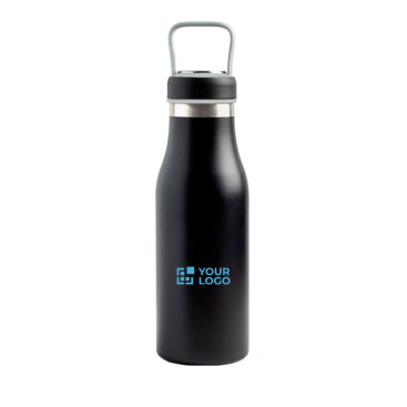 Thermoflasche mit Fach am Deckel und Tragegriff, 510 ml Ansicht mit Druckbereich