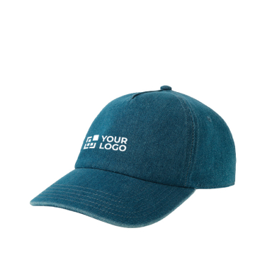 Denim Baseballkappe 5 Panel mit Schnallenverschluss