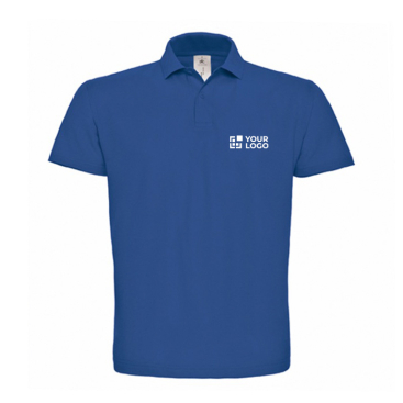Herren-Poloshirt aus Piqué-Baumwolle mit 2 Knöpfen, 180 g/m2, B&C Ansicht mit Druckbereich