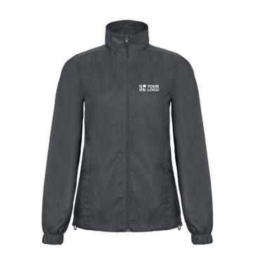 Wasserdichte und winddichte Polyesterjacke für Damen von B&C Ansicht mit Druckbereich