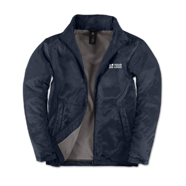 Wasserfeste und winddichte Polyesterjacke für Herren, B&C Ansicht mit Druckbereich