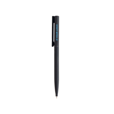 Eleganter Stift aus Messing und Edelstahl, blaue Tinte