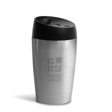 Auslaufsicherer To Go Becher, geeignet für Kaffeemaschinen, 240 ml Ansicht mit Druckbereich