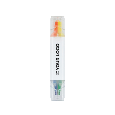 Textmarker mit 4 Farben und Keilspitzen