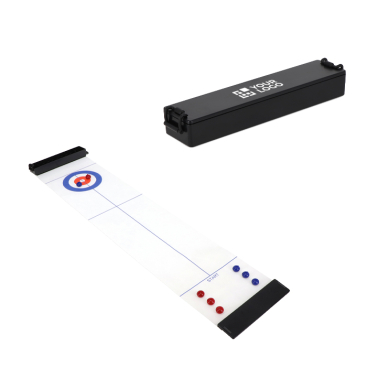 Kompaktes, tragbares Tisch-Curling-Spiel mit Aufbewahrungsbox