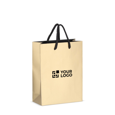 Geschenkpapier-Tasche mit schwarzem Inneren, 18 x 8 x 24 cm