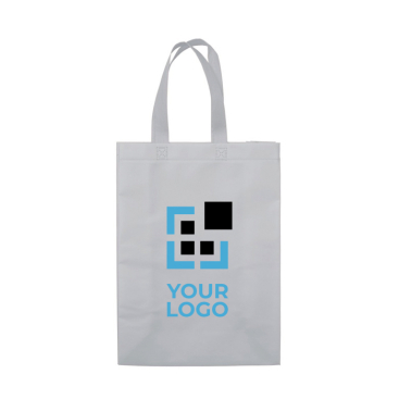 Große matt laminierte Non-Woven-Tasche mit passenden Henkeln, 105 g/m2 Ansicht mit Druckbereich