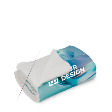 Recycelte Fleece-Decke, Logo wird sublimiert, 250 g/m2