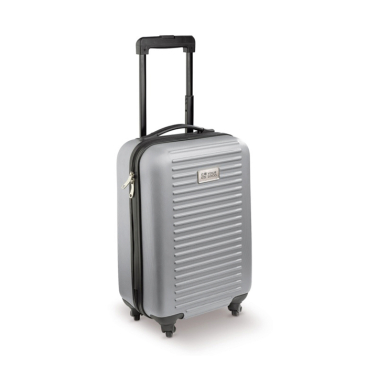 Trolley mit 4 Rädern mit Metallplatte für Logogravur Ansicht mit Druckbereich