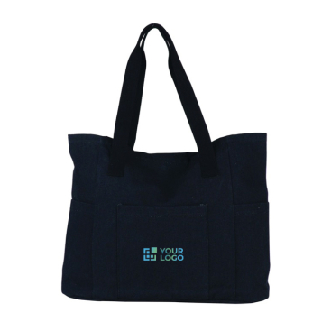 Einkaufstasche aus recyceltem Canvas mit Wascheffekt, 290 g/m2 Ansicht mit Druckbereich