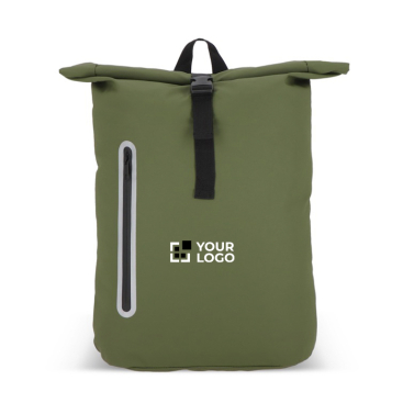 Rolltop-Rucksack aus PU mit reflektierenden Details, 20 L