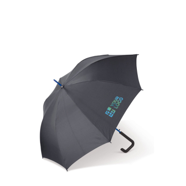 Regenschirm mit geometrischem Griff und farbigen Details, Ø106 Ansicht mit Druckbereich