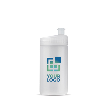 Sportflasche aus Kunststoff, BPA-frei und 100% auslaufsicher, 500 ml Ansicht mit Druckbereich