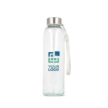 Glasflasche mit tropfsicherem Verschluss und Trageschlaufe 500 ml