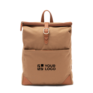 Laptop-Rucksack aus recyceltem Polyester Ansicht mit Druckbereich
