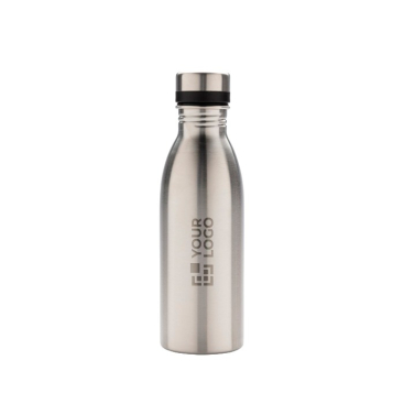 Flaschen aus recyceltem Edelstahl, auslaufsicher und BPA-frei.