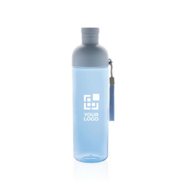 Flasche aus RPET mit abnehmbarem Deckel und Griff, 600 ml