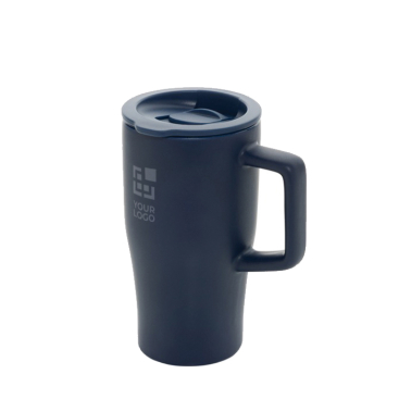 Keramikbecher 490 ml mit Henkel & tropfsicherem Deckel