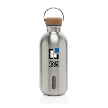 Tropfsichere Wasserflasche aus Stahl von Black+Blum, 600 ml