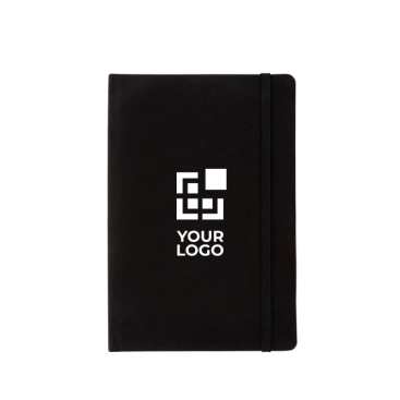 Notizbuch aus recycelten Materialien mit Gummiband