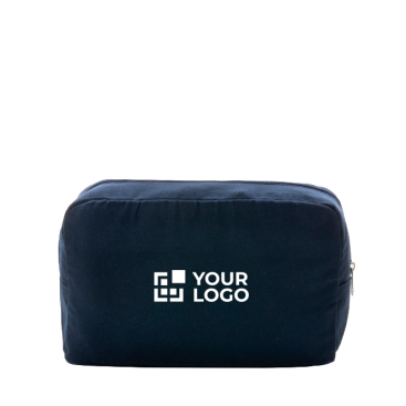Kosmetiktasche aus recyceltem Canvas, 285 g/m² Ansicht mit Druckbereich