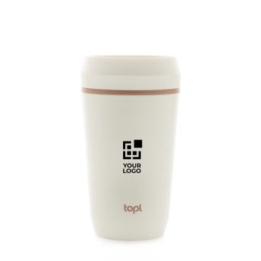 Thermobecher aus recyceltem Kunststoff mit 360°-Deckel Topl 350 ml