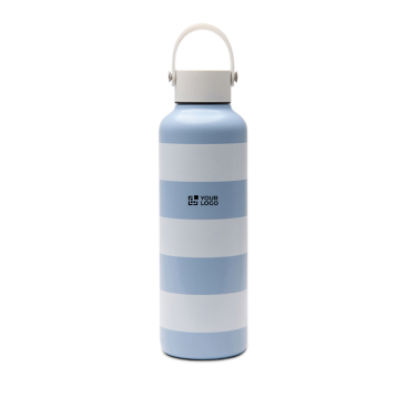 Auslaufsichere Thermoflasche mit Stranddesign und Trageschlaufe 600ml