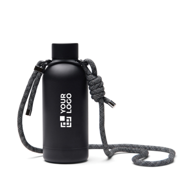 Thermoflasche aus recyceltem Edelstahl mit Kordel 400 ml