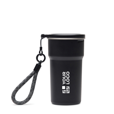 Reisebecher aus recyceltem Edelstahl mit integrierten Bechern 450 ml