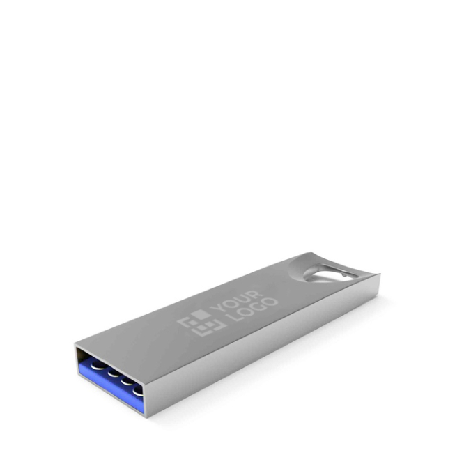 Individuell gefertigter USB Stick aus Metall mit Befestigungsloch