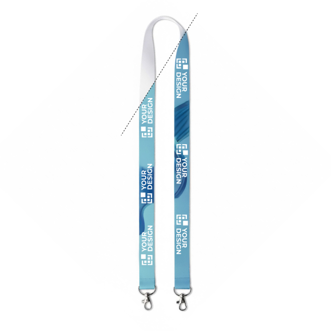 Polyester-Lanyard mit 2 Karabinern zum Sublimieren