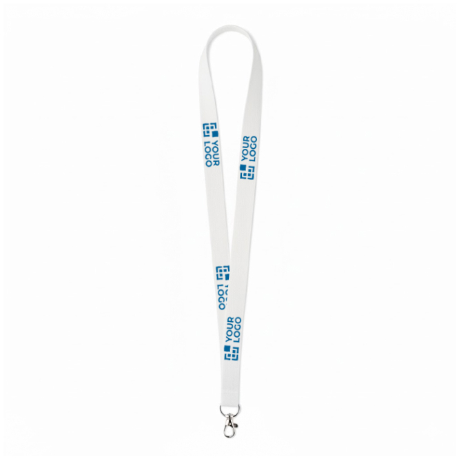 Individuell gefertigtes Lanyard aus Bio Baumwolle mit Karabiner