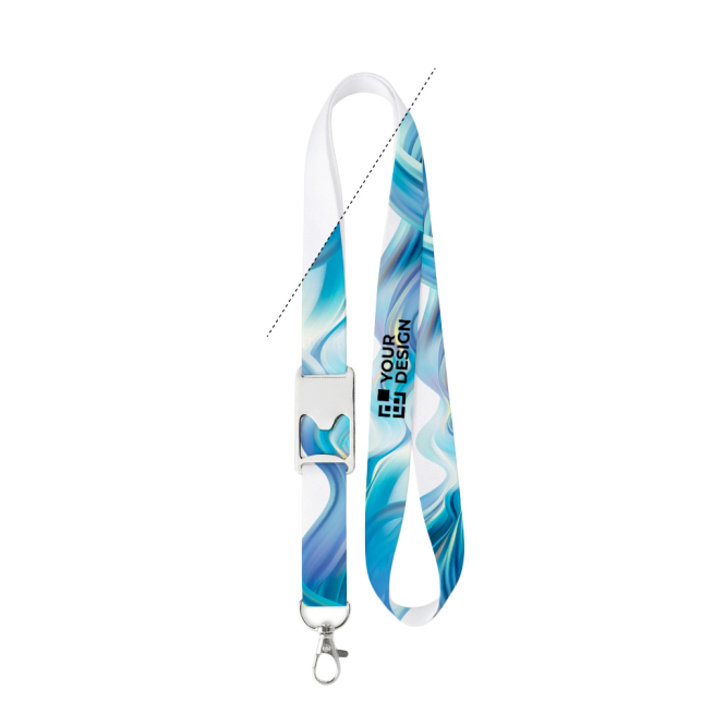 Polyester-Lanyard mit Flaschenöffner in der Mitte