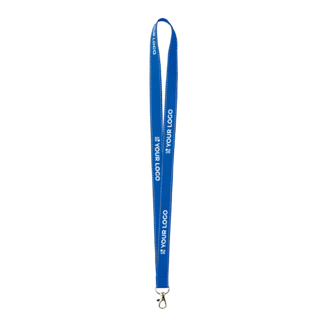 Polyester-Lanyard mit reflektierenden Fäden am Rand