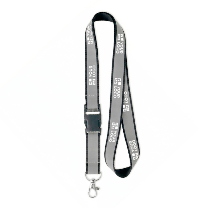 Abnehmbares Lanyard mit grauer reflektierender Beschichtung