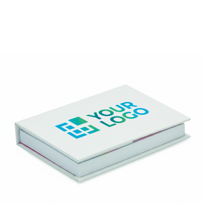 Individuell gefertigter Haftnotizblock mit Markern und Hardcover