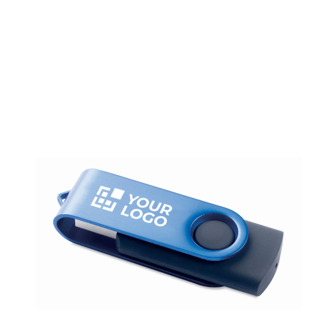 Personalisierbarer USB Stick mit drehbarem Metallgehäuse Techmate