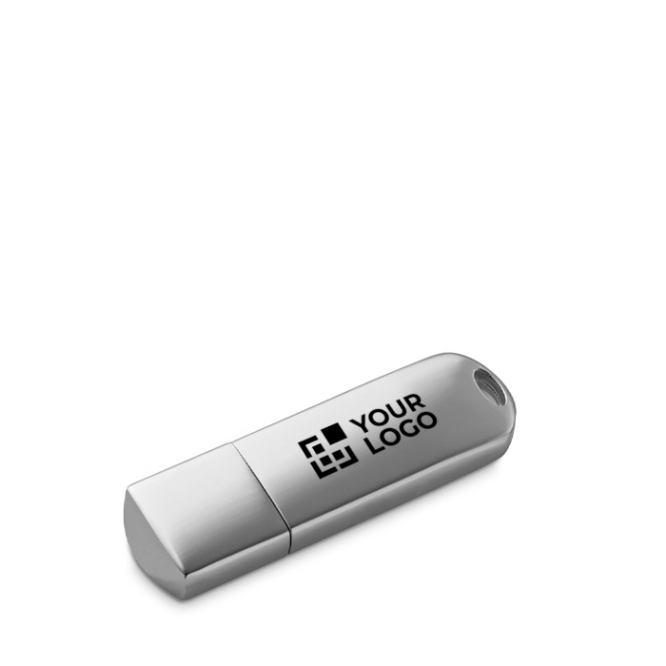 USB Stick mit Aluminiumgehäuse in Chromoptik erhältlich