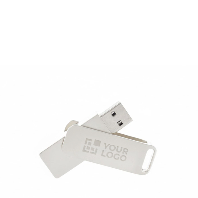 Personalisierbarer USB Stick mit Metallgehäuse und Metallclip