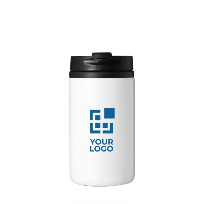 Trinkbecher aus recyceltem Edelstahl mit Deckel, 300 ml