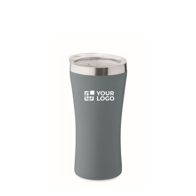 Trinkbecher aus recyceltem Edelstahl mit Deckel, 160 ml