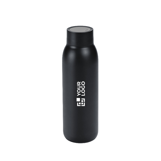 Flasche aus recyceltem Stahl mit kabelloser Ladefunktion und auslaufsicherem Verschluss, 610 ml