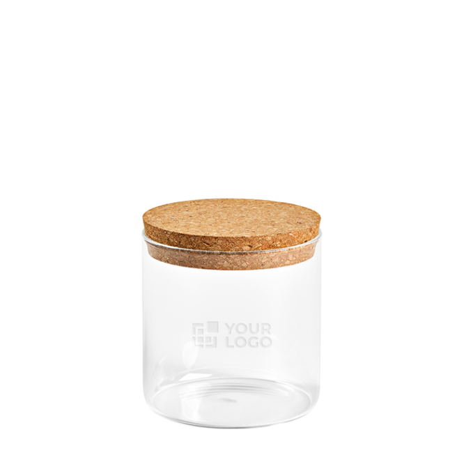 Vorratsglas aus Borosilikatglas mit Korkdeckel für die Küche, 500 ml