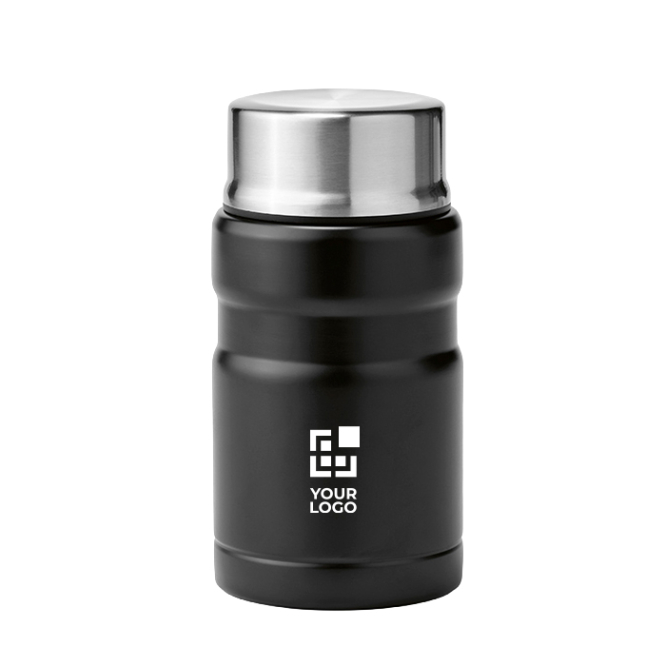 Lebensmittelbehälter aus recyceltem Edelstahl mit faltbarem Löffel, 740 ml