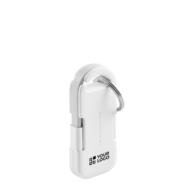 Mini-Powerbank-Schlüsselanhänger aus Recycling-Kunststoff 1000 mAh